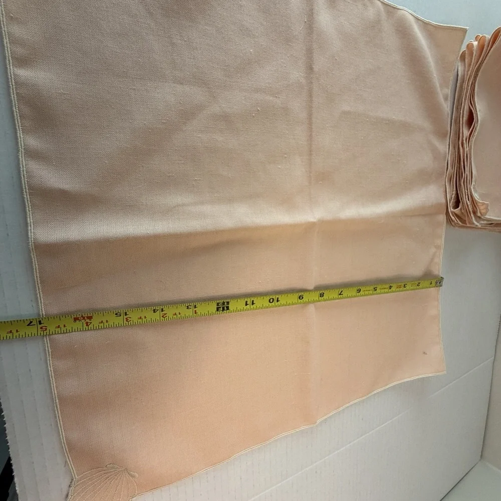 Vintage Pink Linen Blend Napkins Set of 6 Dinner Table Linens Cottage Barbiecore